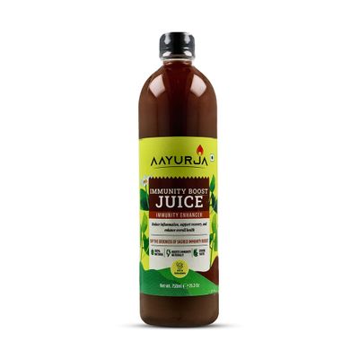 AAYURJA Immunity Boost Juice 750ML | Ayurvedic Wellness Tonic with Amla, Tulsi, Giloy & Ashwagandha | Strengthens Natural Immunity, Fights Fatigue & Supports Detox | No Added Sugar