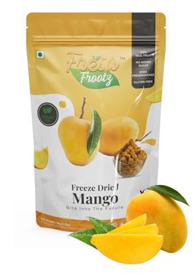Fresa Frootz Real Mango Fruit Snack|Freeze Dried, Healthy & Crunchy|No Preservatives or Sugar|Rich in Vitamin A & C|32g (Pack of 1)
