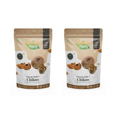 Fresa Frootz Freeze Dried Chickoo Crisps | Real Fruit Snack | Sweet & Nutritious | No Added Sugar | Ideal for Kids & Adults | 32g (Pack of 2)