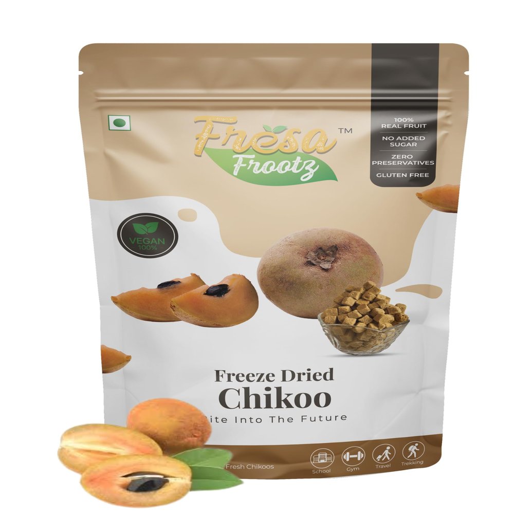 Fresa Frootz Freeze Dried Chickoo Crisps | Real Fruit Snack | Sweet & Nutritious | No Added Sugar | Ideal for Kids & Adults | 32g (Pack of 1)