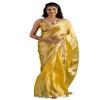 Akaabo Pure Chiffon Women's Ready to Wear One Minute Saree with Unstitched Blouse Piece | Lightweight Saree for Party (Yellow) view 1