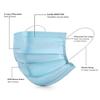 Care Surgical 3Ply Non-Woven Fabric Disposable Surgical Dust Mask With Nose Clip Maximum Protection (Blue, Pack of 50) for Unisex view 3