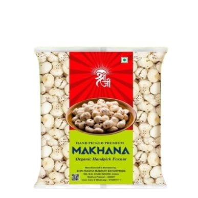 Shri Shriji Flam the Aromatic Peace Makhana Premium Organic Handpicked Foxnuts | Lightly Roasted & Crunchy Snack | Gluten-Free, Vegan | Healthy Munching (150 Gram)