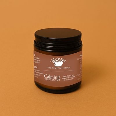 4-in-1 Aromatherapy Massage Candle 100ml | Skin Nourishing & Relaxing | The Remedial Store (Calming)