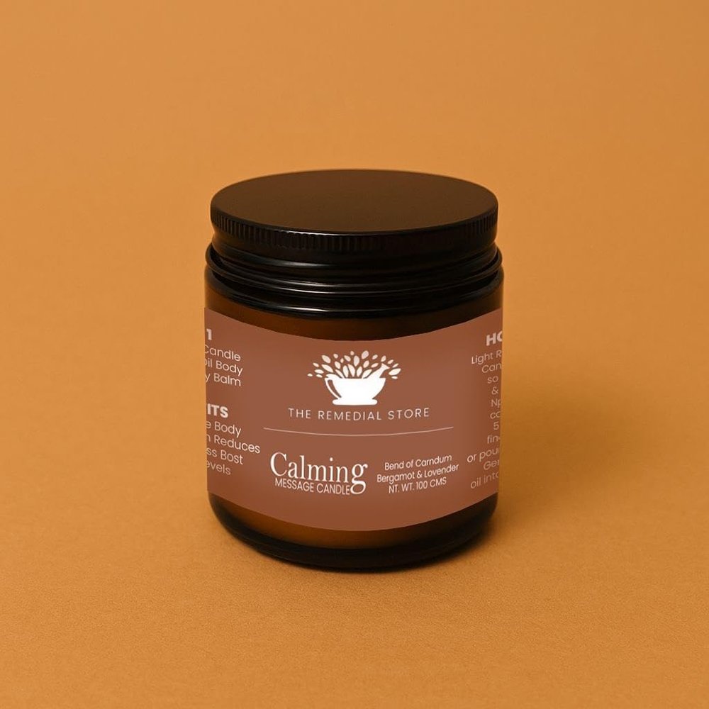 4-in-1 Aromatherapy Massage Candle 100ml | Skin Nourishing & Relaxing | The Remedial Store (Calming)