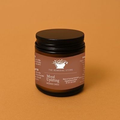 4-in-1 Aromatherapy Massage Candle 100ml | Skin Nourishing & Relaxing | The Remedial Store (Mood Uplifting)