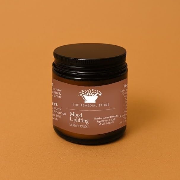 4-in-1 Aromatherapy Massage Candle 100ml | Skin Nourishing & Relaxing | The Remedial Store (Mood Uplifting)
