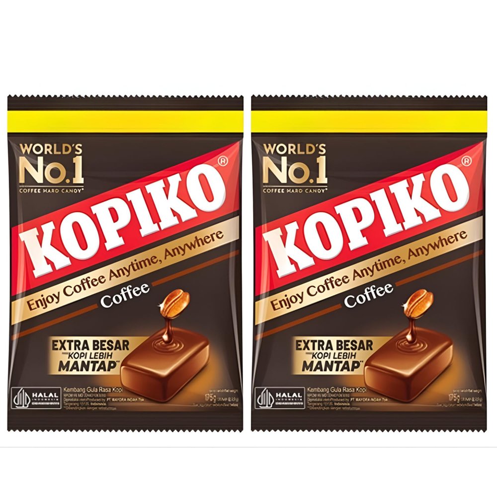 KOPIKO Coffee Candy - World's No 1 Coffee Hard Candy Pack of 2 x 175g (Imported)