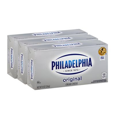 Philadelphias Original Cream Cheese, Pack of 3 x 226 g (Imported)
