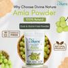 Divine Nature Pure Organic Amla Fruit Powder For Hair Growth | Indian Gooseberries Powder for Eating, Drinking, hair black and Skin - 250gm view 3