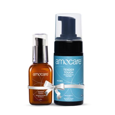 Amocare Intimate Care Combo for Women Intimate Deo Serum (50 ml) + Foam Intimate Wash (100 ml) | All-Day Freshness, Odour & Sweat Control | pH Balanced | Prevents Irritation, Dryness & Infections | Natural Ingredients