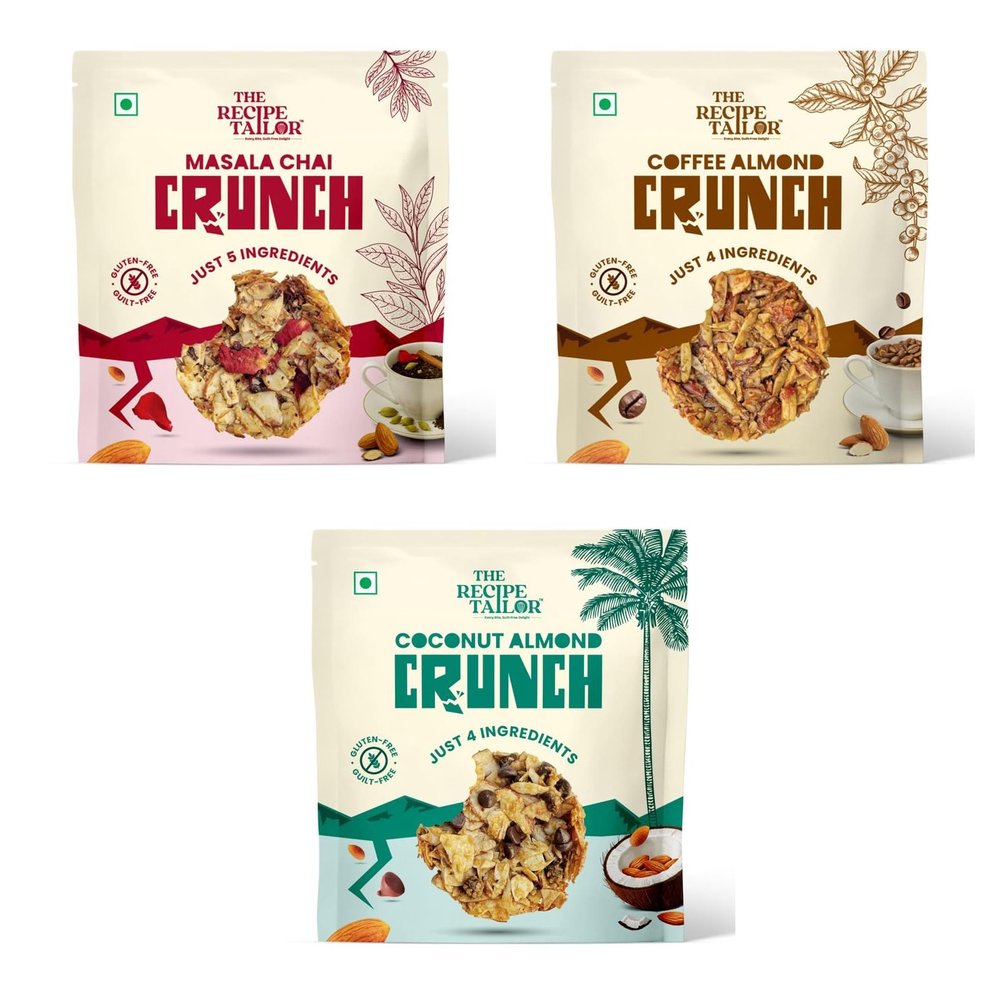 Assorted Organic Almond Cookies by The Recipe Tailor | Just 4 Ingredients | Best Tasting Healthy Cookies | No Maida | No Refined Sugar | Pack of 6