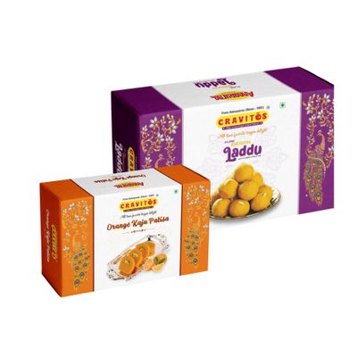 Cravitos Besan Laddu 200g & Orange Patisa 150g