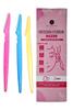 Be Luxury Precision Eyebrow Razor, 5-in-1 Multi-Use, Pack of 3, Pink Blue Yellow view 3