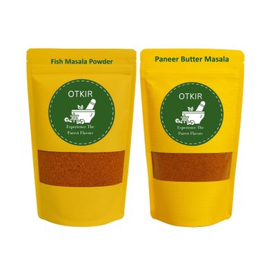 Otkir Home Made Fish Masala And Paneer Butter Masala Powder Combo Pack - 50 Gram Each Packet