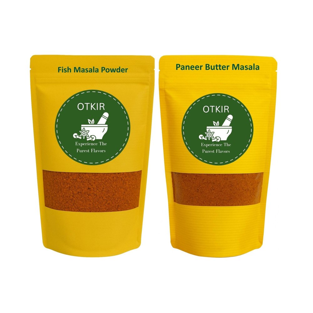 Otkir Home Made Fish Masala And Paneer Butter Masala Powder Combo Pack - 50 Gram Each Packet
