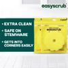 Easyscrub No Scratch Dish & Kitchen Sponge, Odor Resistant, Flower Shape Scrubber for Utensils & Cookware, Firm in Cold Water, Pack of 4 (Yellow) view 4