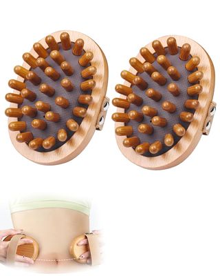 2 PCS Meridian Brush, Massage Tools for Body, Full Body Massage Brush for Lymphatic Drainage and Skin Health, Portable Therapy for Belly Fat and Muscle Relaxation, ideal Gift Choice for Women