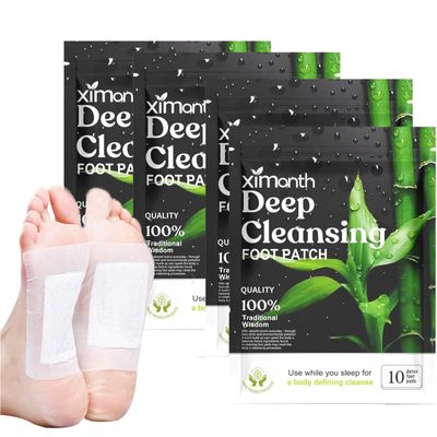 40 Pcs Detox Foot Patches, Feet Detox Patch, Detoxing Foot Patch for All Genders Elimination Foot Pads Body Detox Relaxation Authentic Deep Purifying Foot Pads