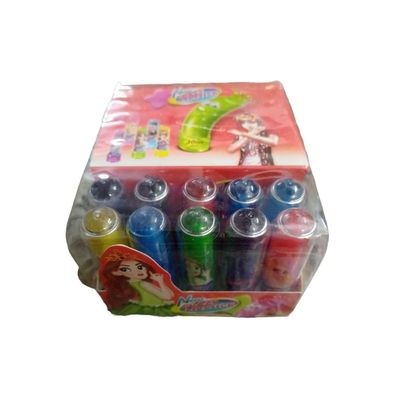 New Crazy Lipstick Candy  30 Pcs/Box | 180g Net Weight | Fun Jelly-Based Candy for Kids | Assorted Mixed Fruit Flavours | Lipstick Shaped Sweet Treat | Party Favors | Gift Box for Children