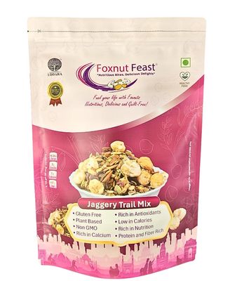 Foxnut Feast | Premium Makhana with Dry Fruit Trail Mix (500 Grams, Trail Mix Makhana)