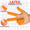 Anti-Static ESD Latex Finger Cots, Reusable Rubber Fingertips Protective Finger Gloves (ORANGE, PACK OF 288) view 2