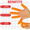 Anti-Static ESD Latex Finger Cots, Reusable Rubber Fingertips Protective Finger Gloves (ORANGE, PACK OF 288) view 3