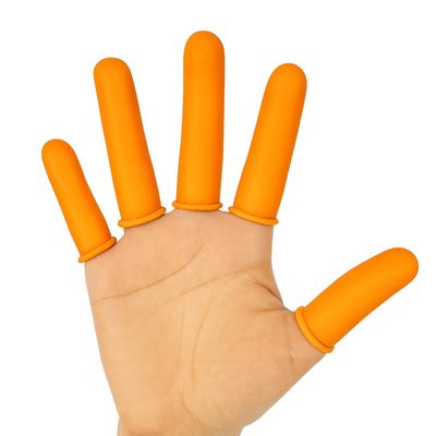 Anti-Static ESD Latex Finger Cots, Reusable Rubber Fingertips Protective Finger Gloves (ORANGE, PACK OF 144)