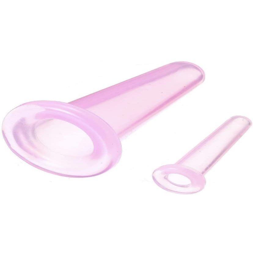 4beauty Therapy Facial Cupping Set Silicone Suction Massage Cups Acupuncute Manual Therapy Face Massger, Transparent, Set of 2