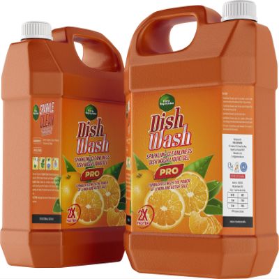 Parle Ropvatika 10 Litre Dishwash Liquid Gel Pro, Orange Scent, 2X Faster Cleaning (Orange 5 Liter Pack 2 (10 Liter))