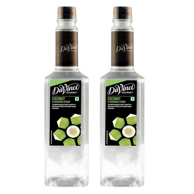 DaVinci Gourmet Coconut Flavoured Syrup 750ml (Pack of 2) | Creamy Tropical Coconut Syrup for Smoothies, Pina Coladas, Mocktails, Ice Creams & Exotic Beverage Recipes