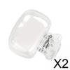CALANDIS 2xToothbrush Head Cover Portable Travel Camping Holder Brush Cap Case Clear | Toothbrush Holders view 2