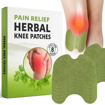 Herbal Knee Pain Relief Patch, Natural SelfHeating Herbal Plaster for Knee, Joint & Muscle Pain Up to 12Hr Soreness Relief, Natural Pain Reliever for Knee, Arthritis, Back & Body Pain Pack of 10 Patches