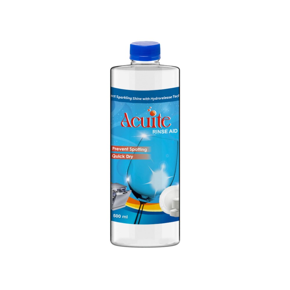 Acuite Dishwasher Rinse Aid Liquid 500ml | Suitable for all Dishwashers