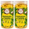 Banana chips, RSDP Foods, Classic Salted Banana Chips, 400g, Snacking, fresh, healthy, thin, wafers, crispy, Namkeen snacks, banana chips yellow, banana chips healthy view 1