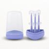 3 Pcs Silicone Baby Manual Toothbrush Set For 0-18 Months Includes Newborn Tongue Cleaner, U-Shaped Toothscrubber, Soft Gum Massager With Travel Case Infant Oral Care,Multicolor view 1