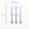 3 Pcs Silicone Baby Manual Toothbrush Set For 0-18 Months Includes Newborn Tongue Cleaner, U-Shaped Toothscrubber, Soft Gum Massager With Travel Case Infant Oral Care,Multicolor view 2