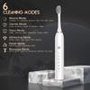 Quebers Electric Toothbrushes USB Rechargeable Ultrasonic with 4 Brush Heads 6 Cleaning Modes and Smart Timer Waterproof Cleaning Toothbrushes for Adults and Kids (Pack of 1) view 4