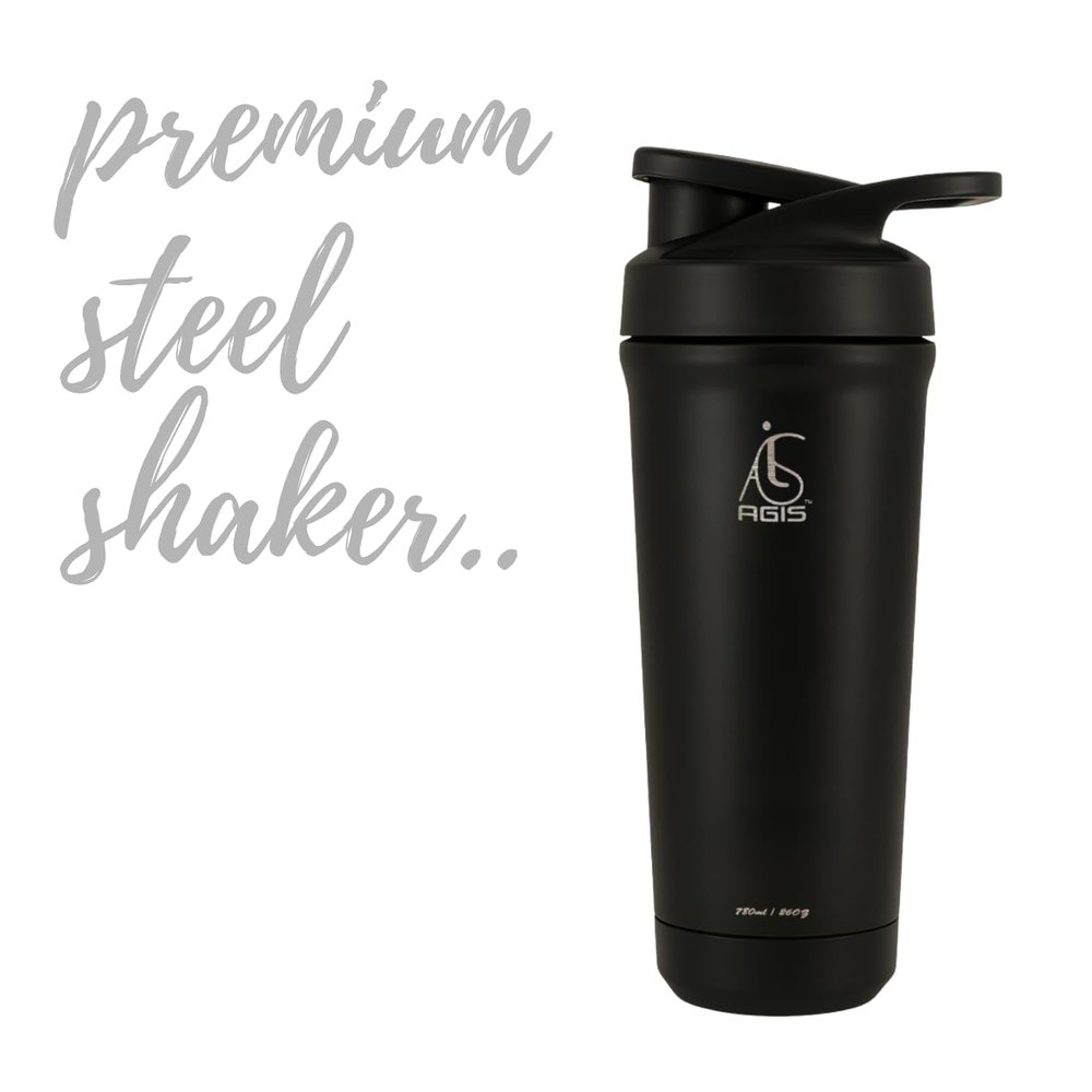 AGIS permium steel Gym Shaker Bottle 700ml, Bottles For Protein Shake 100% Leakproof Guarantee Protein Shaker/Sipper, Ideal For Protein, Pre Workout And & Water BPA Free