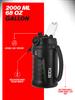 AGIS Premium Rock Gallon Water Bottle 2 Litre for Gym, Sports & Home | Gallon Bottles for Men & Women | Gym Water Bottle for Men, Women, Boys & Girls | Gym Bottle (Plastic, Black) view 2