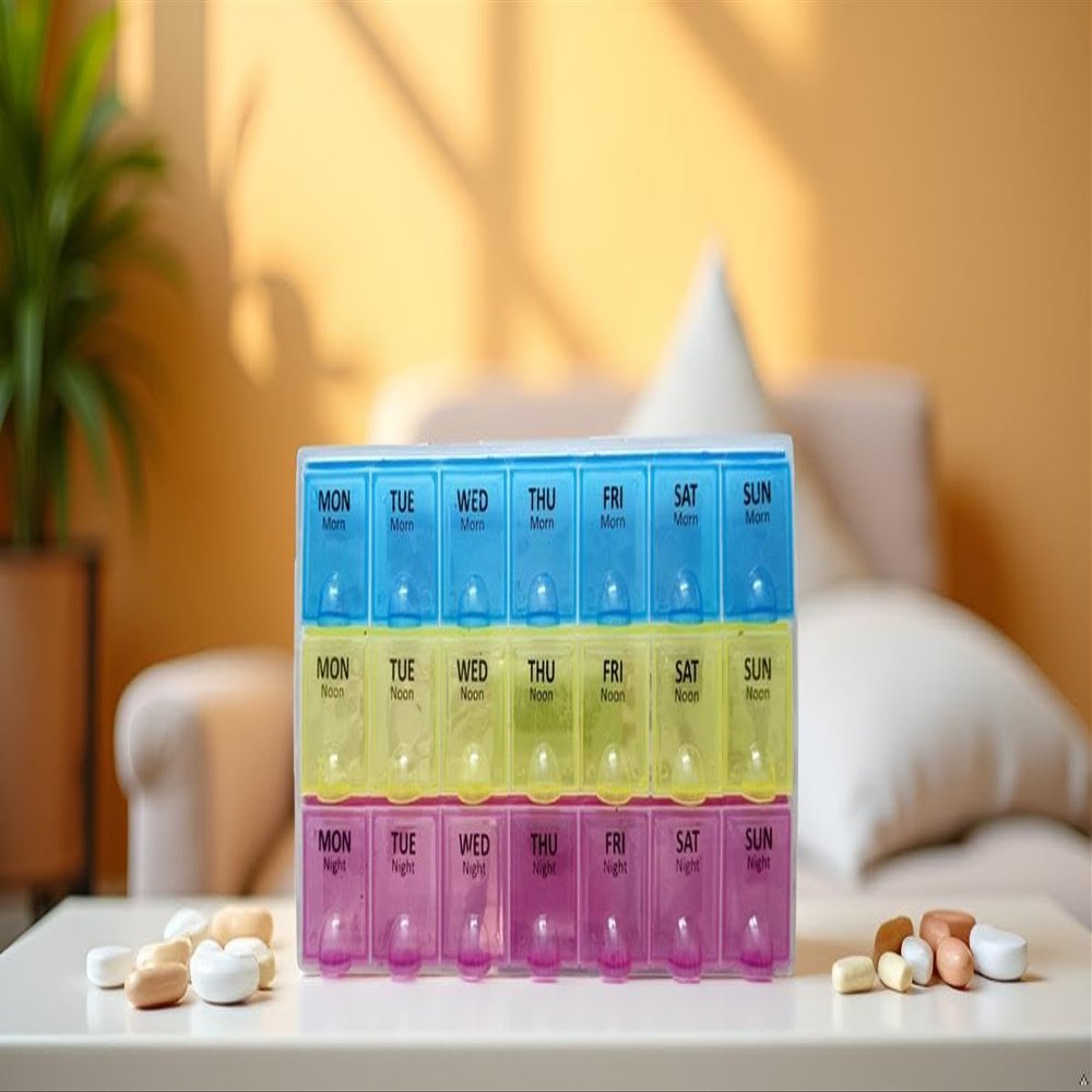 Bluekites pill box weekly pill organizer