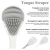 Ferio 2Pcs Silicone Tongue Cleaner for Adults  Soft Tongue Scraper & Tung Brush | Fan Shape Tounge Cleaner Helps Fight Bad Breath | Tough Tongue Cleaner for Baby, Kids, Women & Men view 3