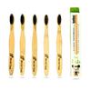 "5 Pack Bamboo Toothbrush Kits with Ultra-Soft & Medium Bristles  Eco-Friendly, BPA-Free, Biodegradable  Gentle Dental Care for Adults & Kids  Zero Waste, Plastic-Free Toothbrush Set" view 1