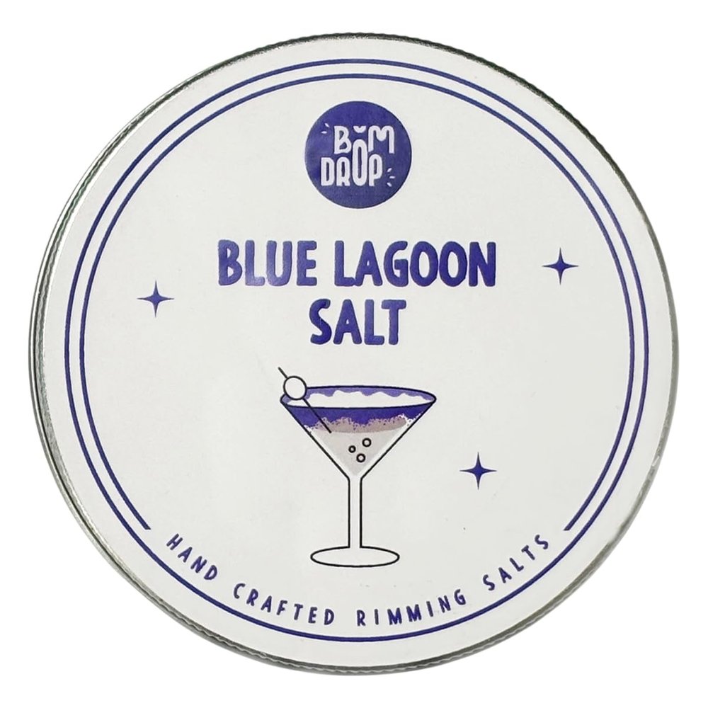 Bomdrop Blue Lagoon Cocktail Salt  Hand-Crafted Flavored Cocktail Rim Salt | Premium Drink Garnish for Hotels, Restaurants & Parties | Enhances Mocktails & Cocktails | Refreshing Taste | 100g Pack