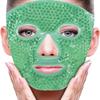 Reusable Hot & Cold Gel Bead Face Mask  Ice Pack for Puffy Eyes, Dark Circles, Sleep Aid, Facial Spa & Skincare Therapy for Women (Green) view 1