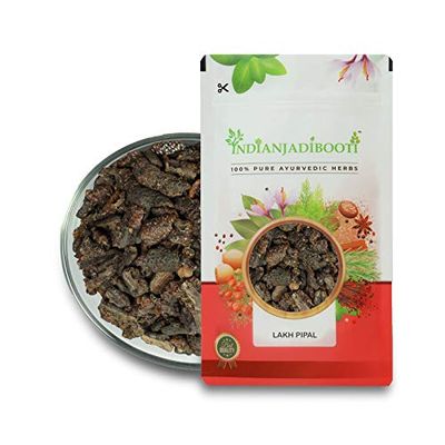 IndianJadiBooti Lakh Pipal (Peepal Tree Resin) Rare Ficus Religiosa Lac Traditional Support for Bone Fortification, Joint Health & Skin Recovery Natural Pitta Cooling | 100 Grams Pack | Pack Of 2