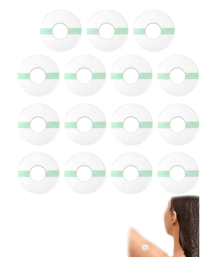 15pcs Freestyle Sensor Sticker,Self Adhesive Patches,Waterproof Sensor Covers Patch Stickers Pad Flexible Sensor Sticker Fix Your Sensor On Arm
