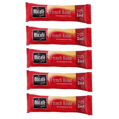 Alicafe Signature French Roast 3 in1 Instant Coffee (5 x 22g) | 3 in 1 coffee sachets | Imported Coffee