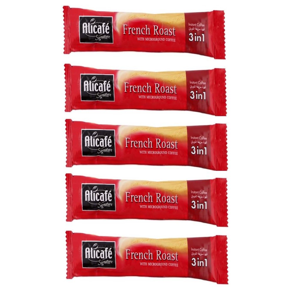 Alicafe Signature French Roast 3 in1 Instant Coffee (5 x 22g) | 3 in 1 coffee sachets | Imported Coffee