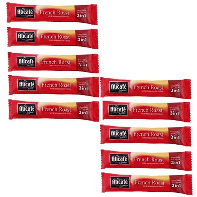 Alicafe Signature French Roast 3 in1 Instant Coffee (10 x 22g) | 3 in 1 coffee sachets | Imported Coffee